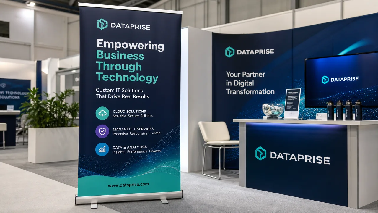 Large-format printed display in an event setting