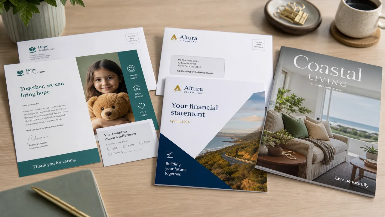 Direct mail pack close-up