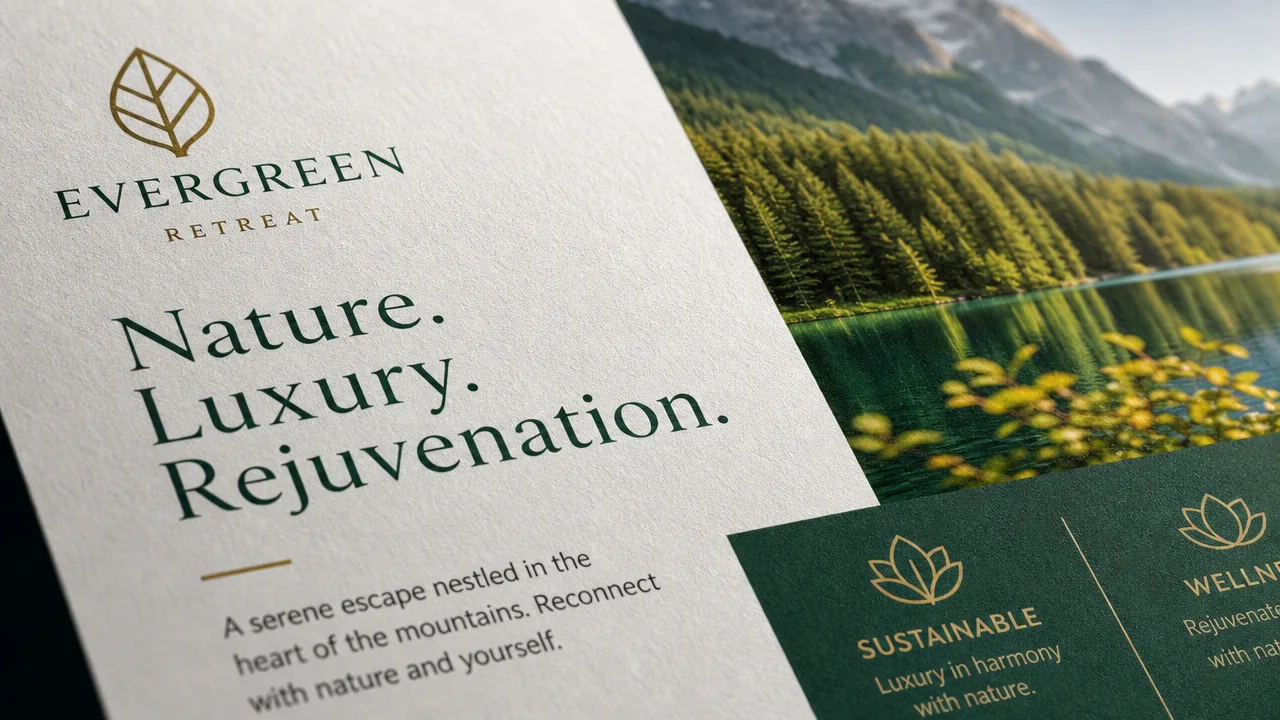 Premium leaflet close-up