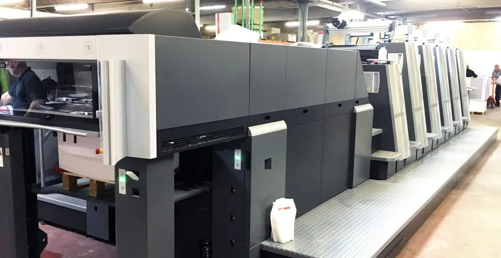 Print production at Fretwell's Keighley factory, serving Skipton
